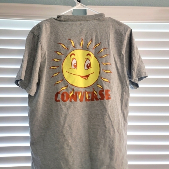 Converse Kids T-Shirt with Sun Design in Gray - Picture 1 of 3